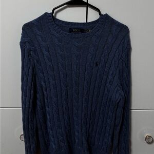 Polo by Ralph Lauren Men's Blue Cable Knit Sweater